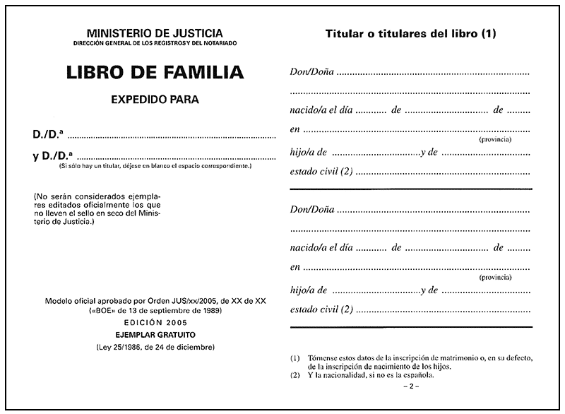 Traducción Jurada Libro de Familia